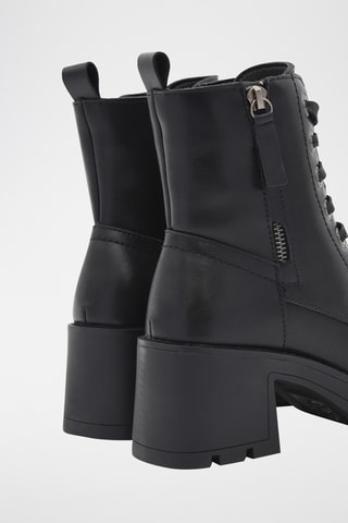 Leren Enkellaarzen - Zwart