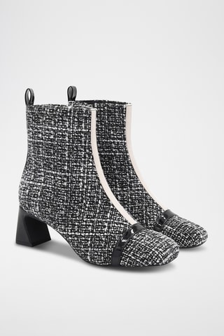 Bottines en tweed - Noir