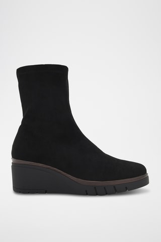 Enkellaarzen met Sleehak - Zwart