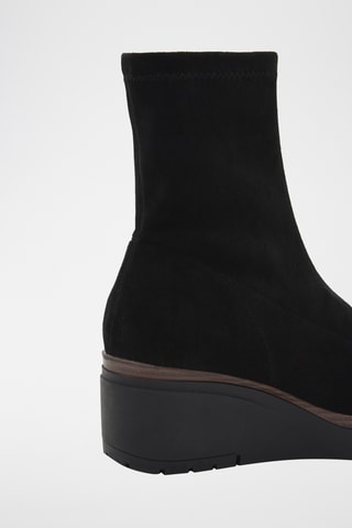 Enkellaarzen met Sleehak - Zwart