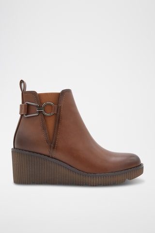 Wedge Enkellaarzen - Bruin