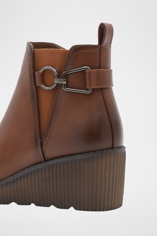 Wedge Enkellaarzen - Bruin