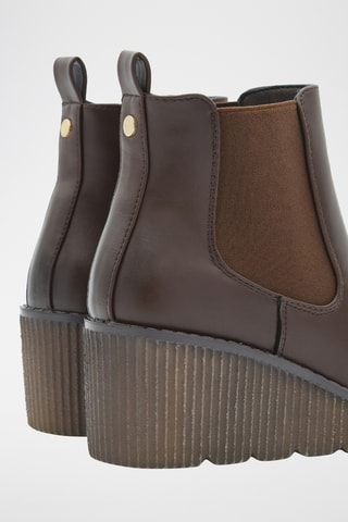 Chelsea Boots met Sleehak - Bruin