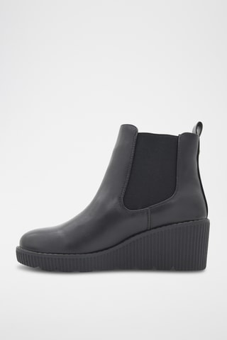 Chelsea Boots met Sleehak - Zwart