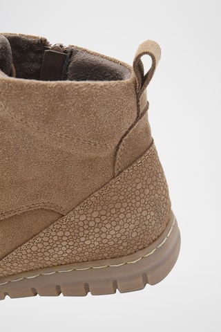 Leren Enkellaarzen - Lichtbruin