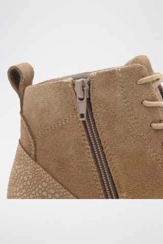 Leren Enkellaarzen - Lichtbruin