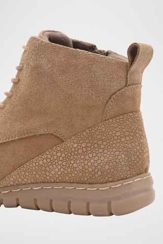 Leren Enkellaarzen - Lichtbruin