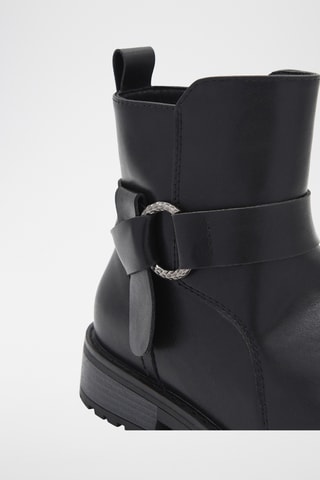 Leren Enkellaarzen - Zwart