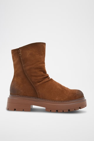 Nubuck Enkellaarzen - Bruin