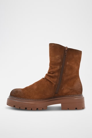Nubuck Enkellaarzen - Bruin