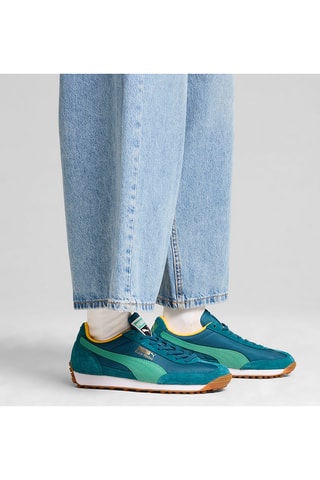 Baskets en cuir Easy Rider  - Vert et bleu canard