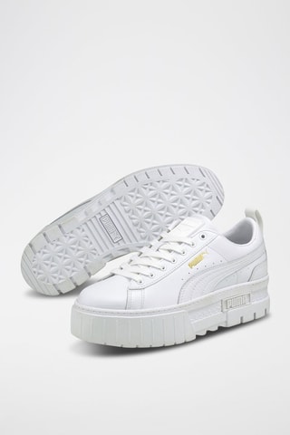 Baskets plateformes en cuir Mayze Classic  - Blanc