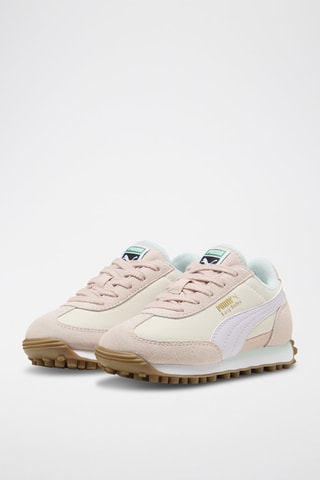 Baskets en cuir Easy Rider Kids PS  - Écru et violet