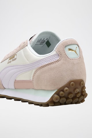 Baskets en cuir Easy Rider  poudré et blanc  - Blanc et rose