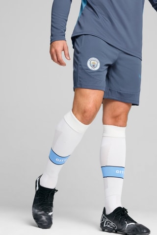 Short d’entraînement Manchester City  - Blanc et bleu