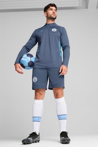 Short d’entraînement Manchester City  - Blanc et bleu