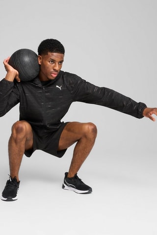 Sweat à capuche M Tad Essential AOP Woven  - Noir