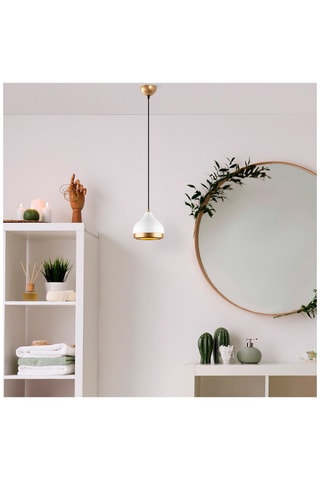 Hanglamp Yildo - Wit en Goudkleurig - 40 W