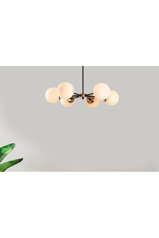 Suspension Akkas - Noir et blanc - 6 x 40 W