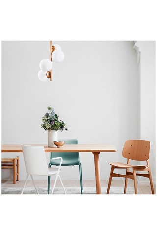 Suspension Faze - Doré et blanc