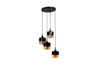 Hanglamp -  Zwart - 4 x 60 W