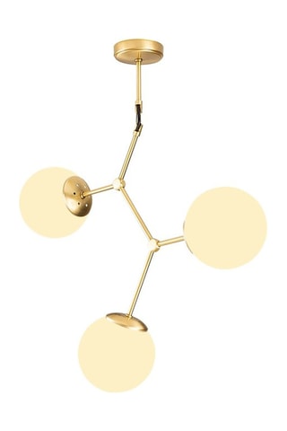 Hanglamp Damar Goudkleurig en Wit