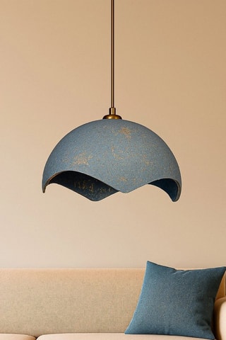 Suspension - Indigo et doré - 40 W