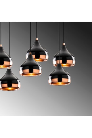 Suspension Yildo - Noir et doré - 7 x 40 W