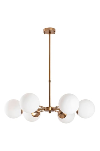 Suspension Akkas - Doré et blanc - 6 x 40 W