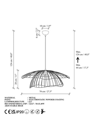 Hanglamp - Goudkleurig - 40 W