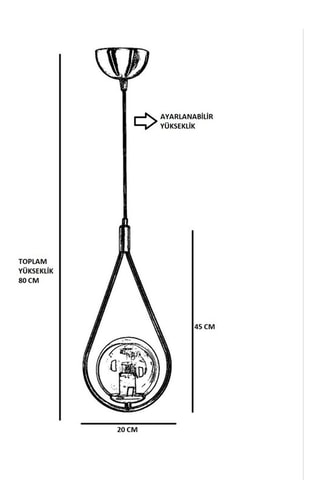 Suspension Damla Tekli - Doré