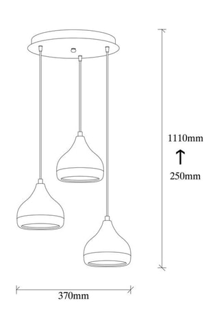 Suspension Yildo - Noir