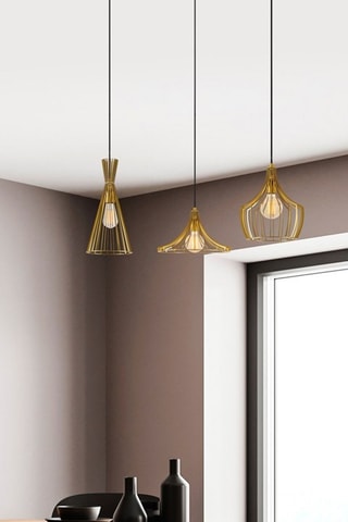 Hanglamp Mezopotamya - Goudkleurig - 3 x 40 W