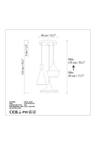 Suspension Tom - Marron foncé
