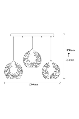 Suspension Fellini - Noir - 3 x 100 W