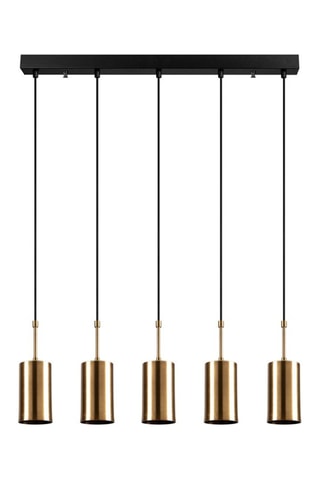 Hanglamp Kem - Goudkleurig en Zwart - 5 x 40 W