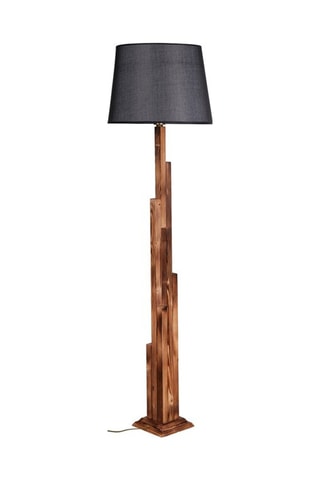 Lampadaire en bois - Beige et marron - 60 W