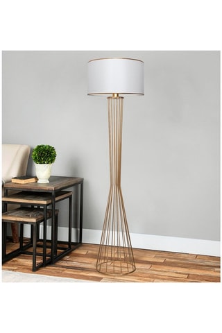Lampadaire AYD - 3077 - Blanc et doré
