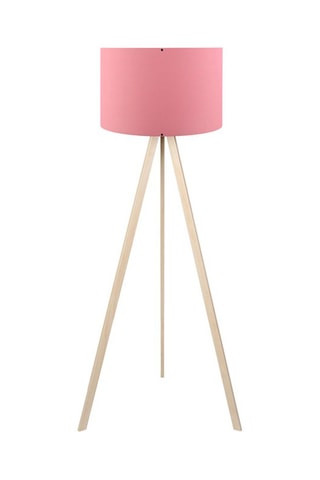 Lampadaire trépied Ayd-1212 - Rose et naturel - 60 W - 140 cm