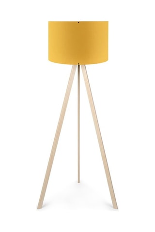 Lampadaire trépied AYD - Naturel et jaune - 100 W