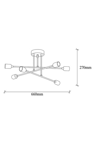 Hanglamp Fleur Zwart en Goudkleurig