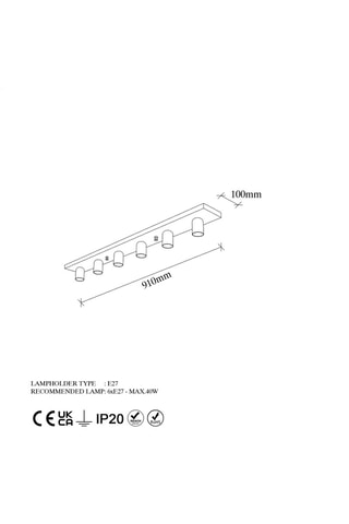 Plafonnier Mirro - Noir - 40 W