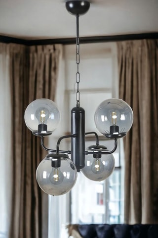 Hanglamp Pekin 4 - Zwart - 4 x 60 W