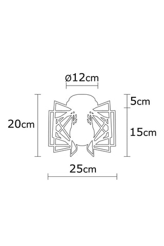 Plafondlamp Nemrut - Zwart - 40 W