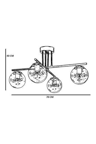 Suspension Oslo 4 - Doré