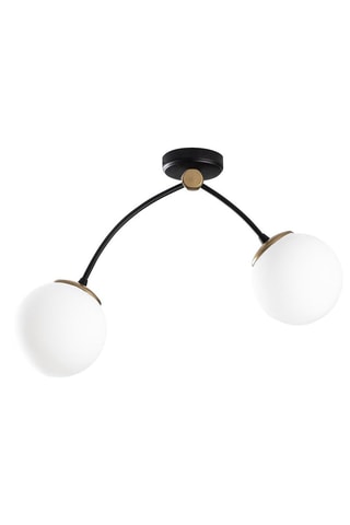 Plafondlamp Kromozom Zwart en Wit - 2 x 60 W