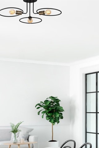 Hanglamp Circle - Zwart - 3 x 60 W