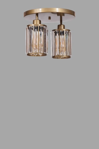 Plafonnier - Doré et blanc - 2 x 40 W