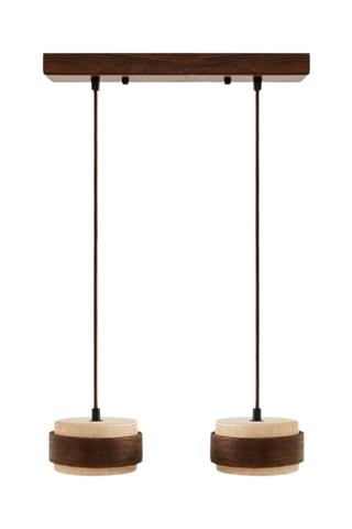 Suspension en bois et travertin - Beige