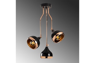 Hanglamp Yildo - Goudkleurig en Zwart